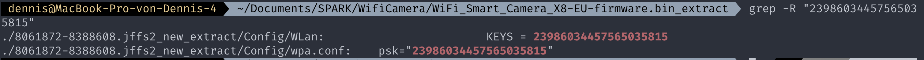 Plaintext WiFi Credentials