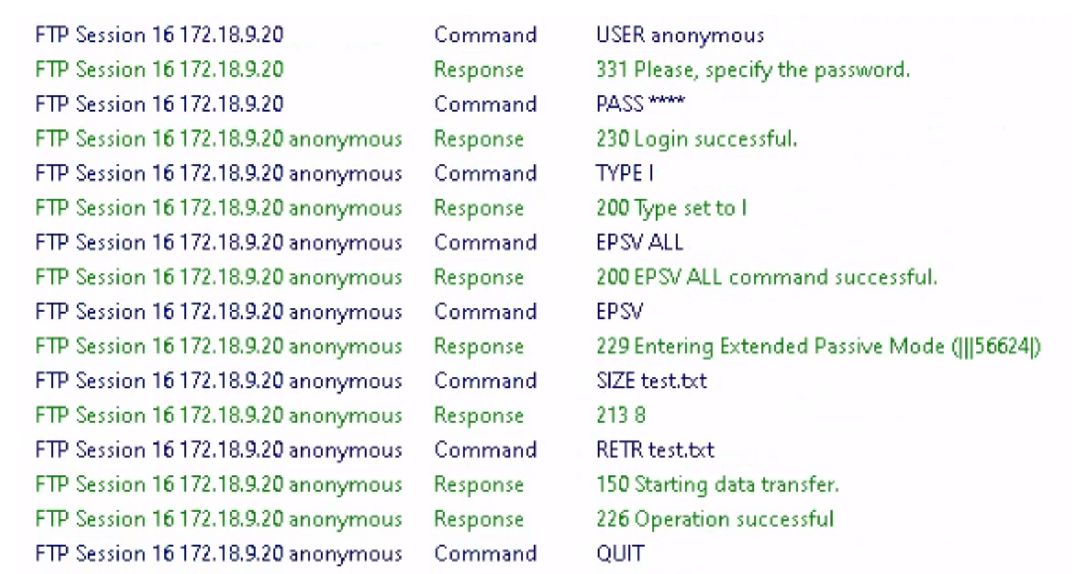 FTP-Server-Side of the above request